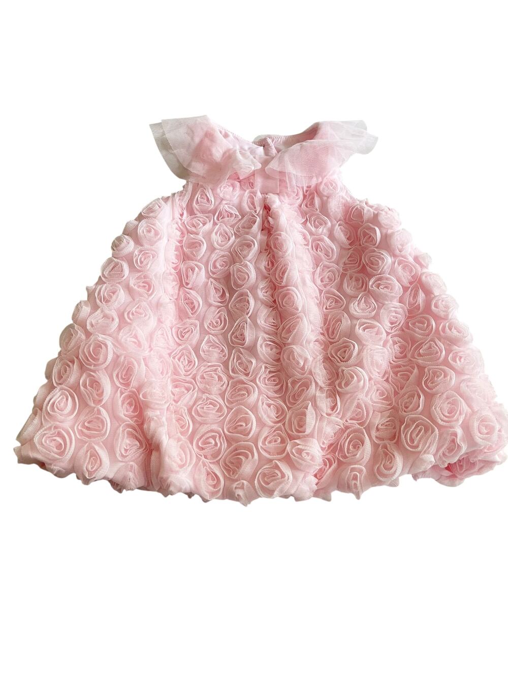 Pippa & Julie Girls Pink Tulle Rosette Dress - 12 Months